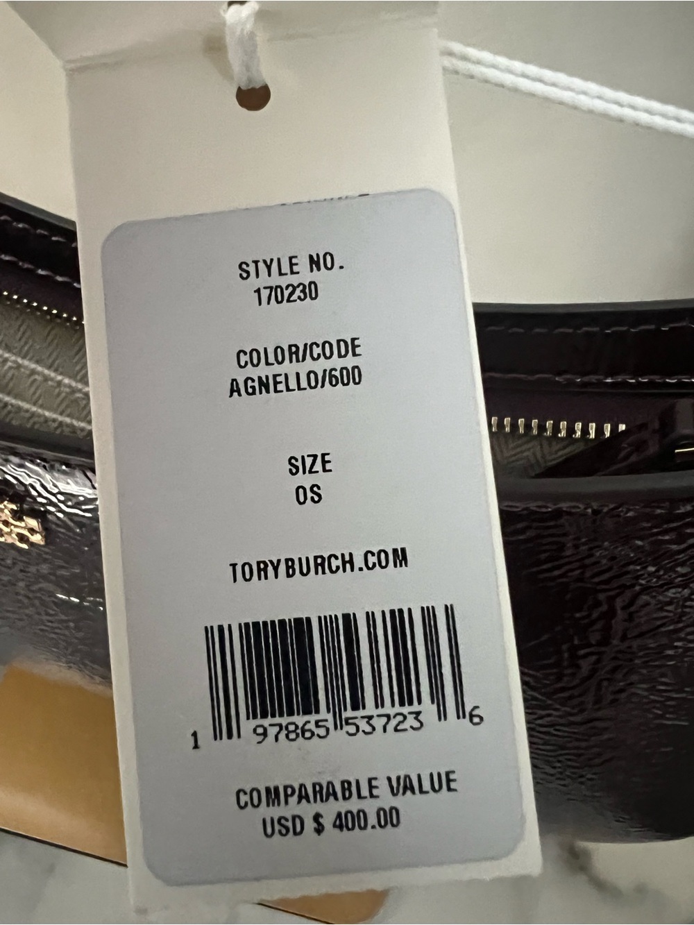 Tory Burch Burgundy Oxblood Patent Leather Shoulder Bag NWT - Picture 16 of 16